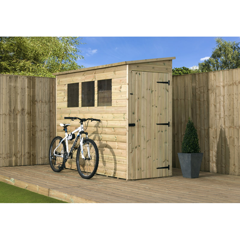 wfx utility 3 ft. w x 8 ft. d shiplap pent wooden shed